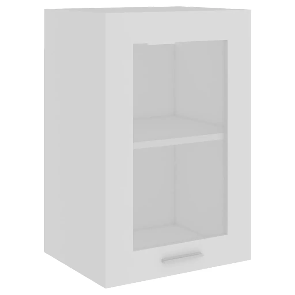Hanging Glass Cabinet Lyon White 40x31x60 cm Engineered Wood 802505 - Furniture