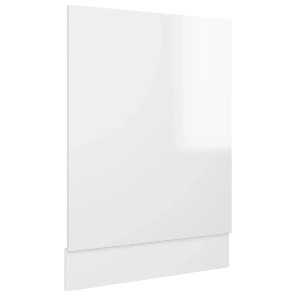 Dishwasher Panel Lyon High Gloss White 45x3x67 cm Engineered Wood 802559 - Home & Garden