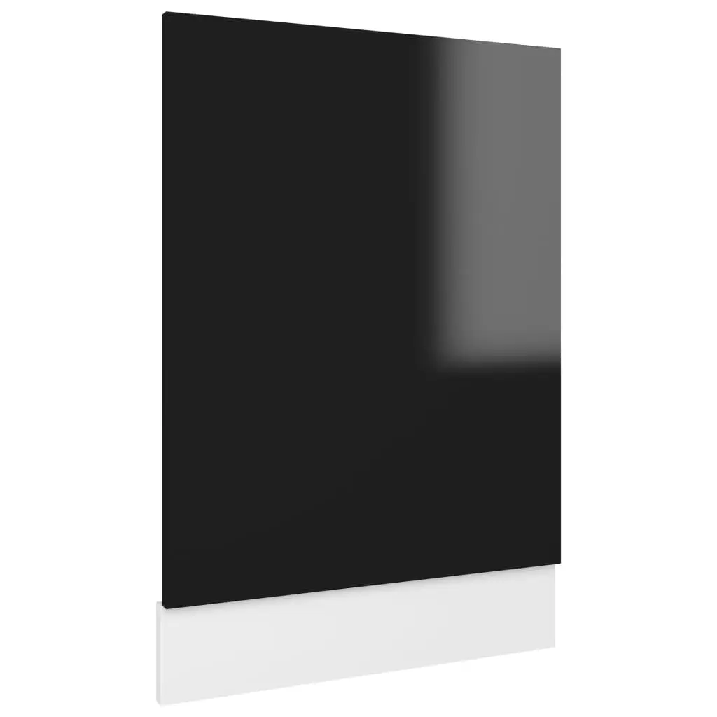 Dishwasher Panel Lyon High Gloss Black 45x3x67 cm Engineered Wood 802560 - Home & Garden