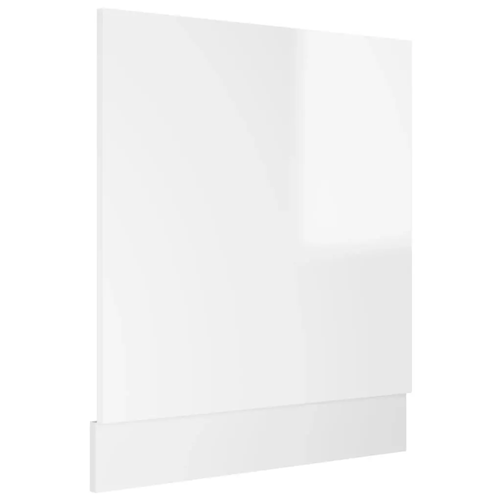 Dishwasher Panel Lyon High Gloss White 59.5x3x67 cm Engineered Wood 802567 - Home & Garden
