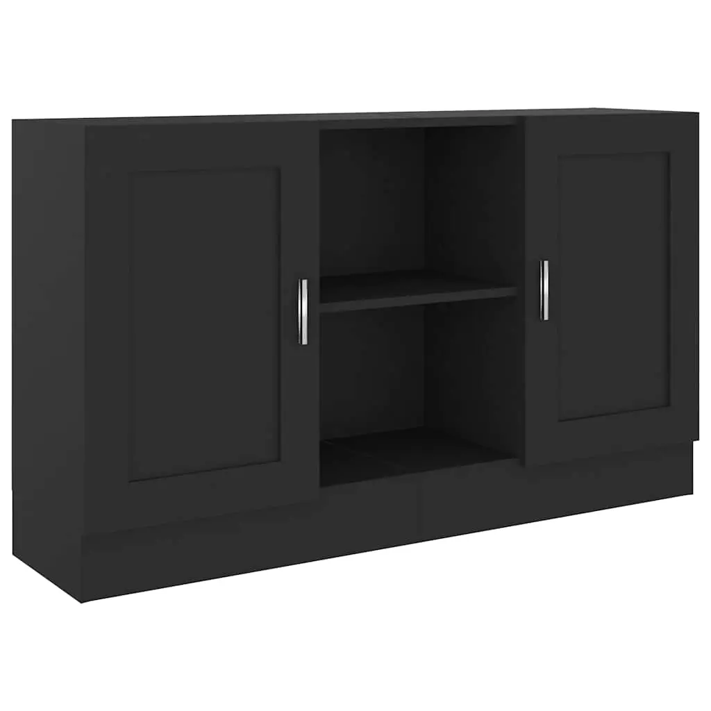 Sideboard Black 120x30.5x70 cm Engineered Wood 802778 - Furniture