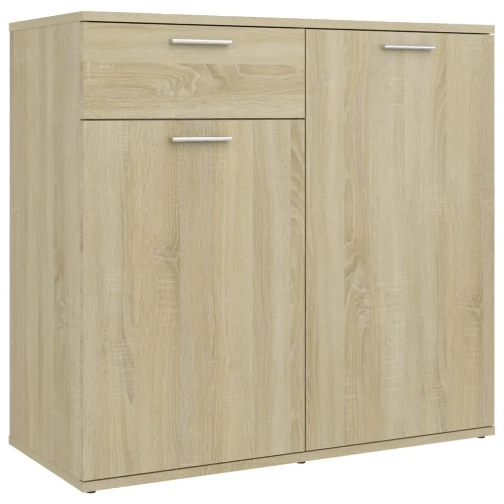 Sideboard Sonoma Oak 80x36x75 cm Engineered Wood 805773 - Furniture
