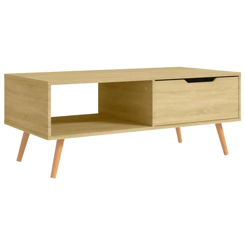 Coffee Table Sonoma Oak 100x49.5x43 cm Engineered Wood 326789 - Furniture