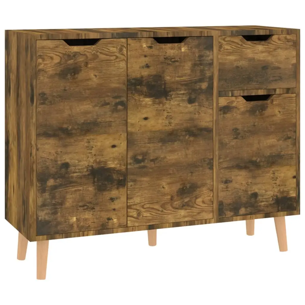 Sideboard Smoked Oak 90x30x72 cm Engineered Wood 326821 - Furniture