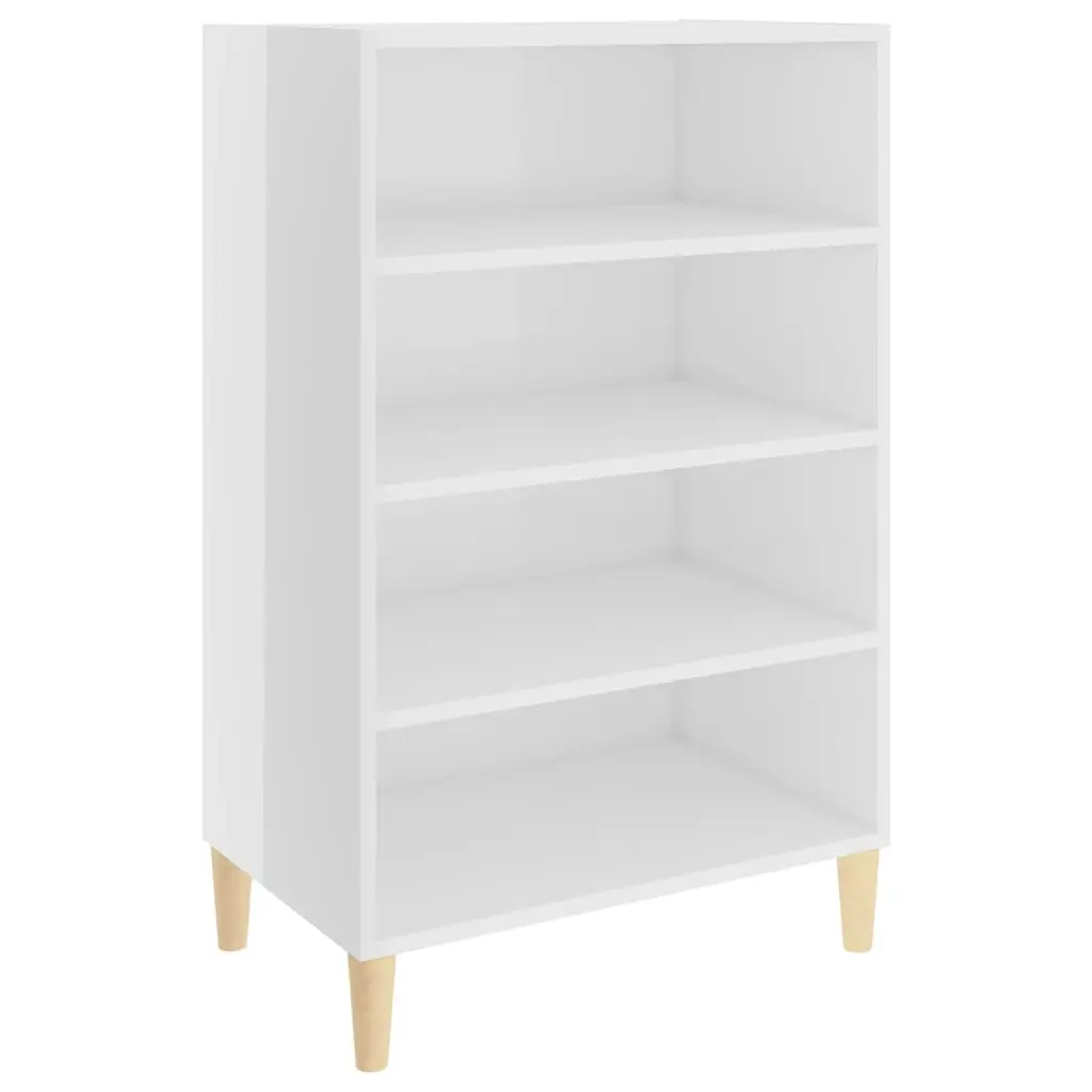 Sideboard High Gloss White 57x35x90 cm Engineered Wood 806127 - Furniture