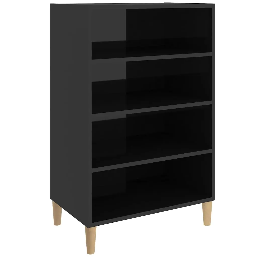 Sideboard High Gloss Black 57x35x90 cm Engineered Wood 806128 - Furniture