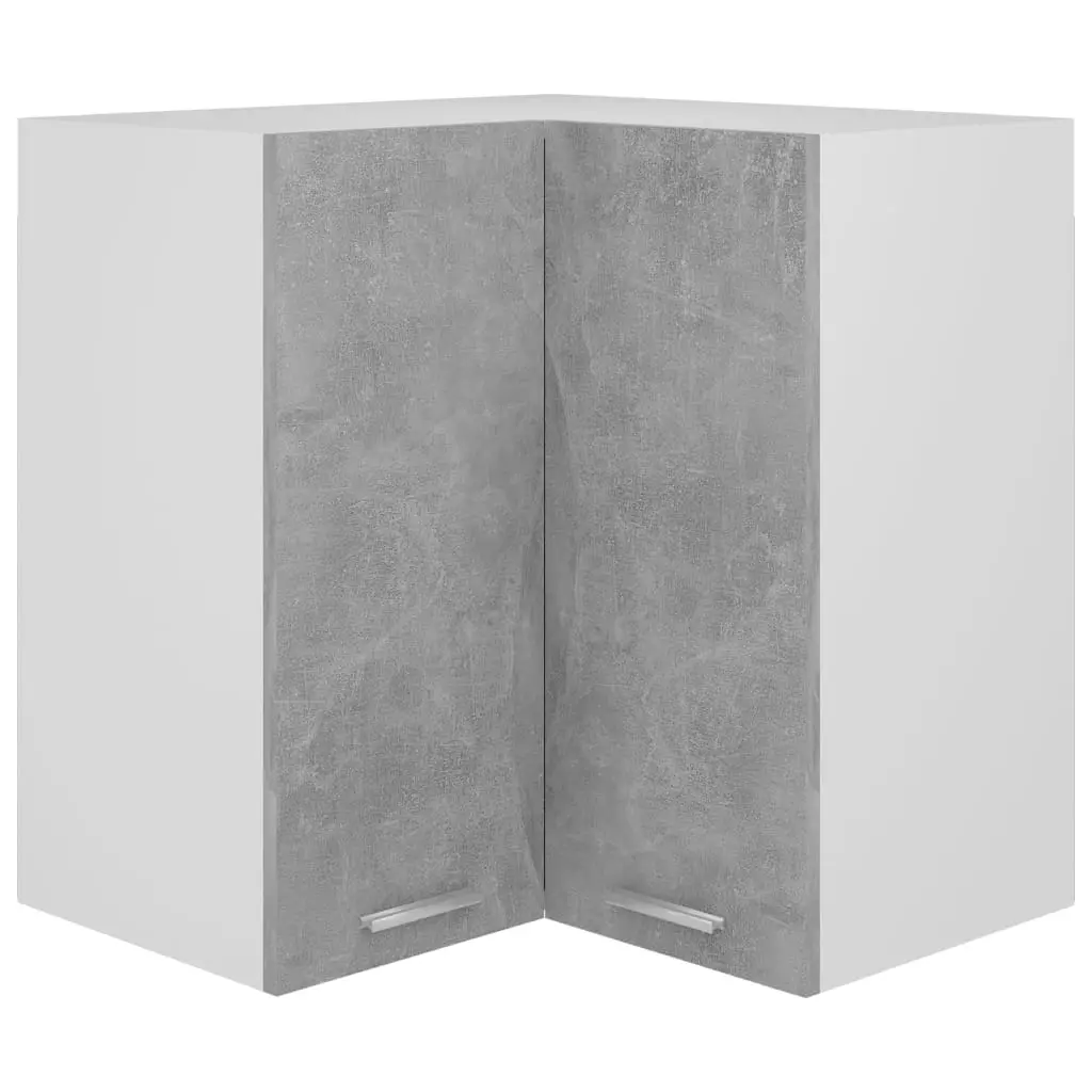 Hanging Corner Cabinet Lyon Concrete Grey 57x57x60 cm Engineered Wood 806394 - Furniture