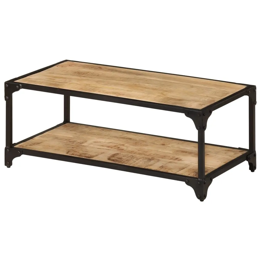 Coffee Table 90x45x35 cm Solid Rough Mango Wood 328265 - Furniture