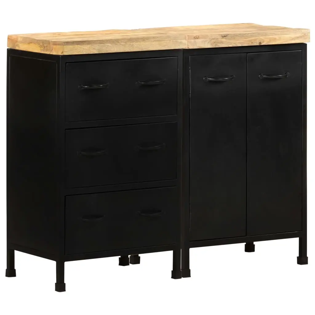 Sideboard with 3 Drawers and 2 Doors Rough Mango Wood 3074903 - Furniture