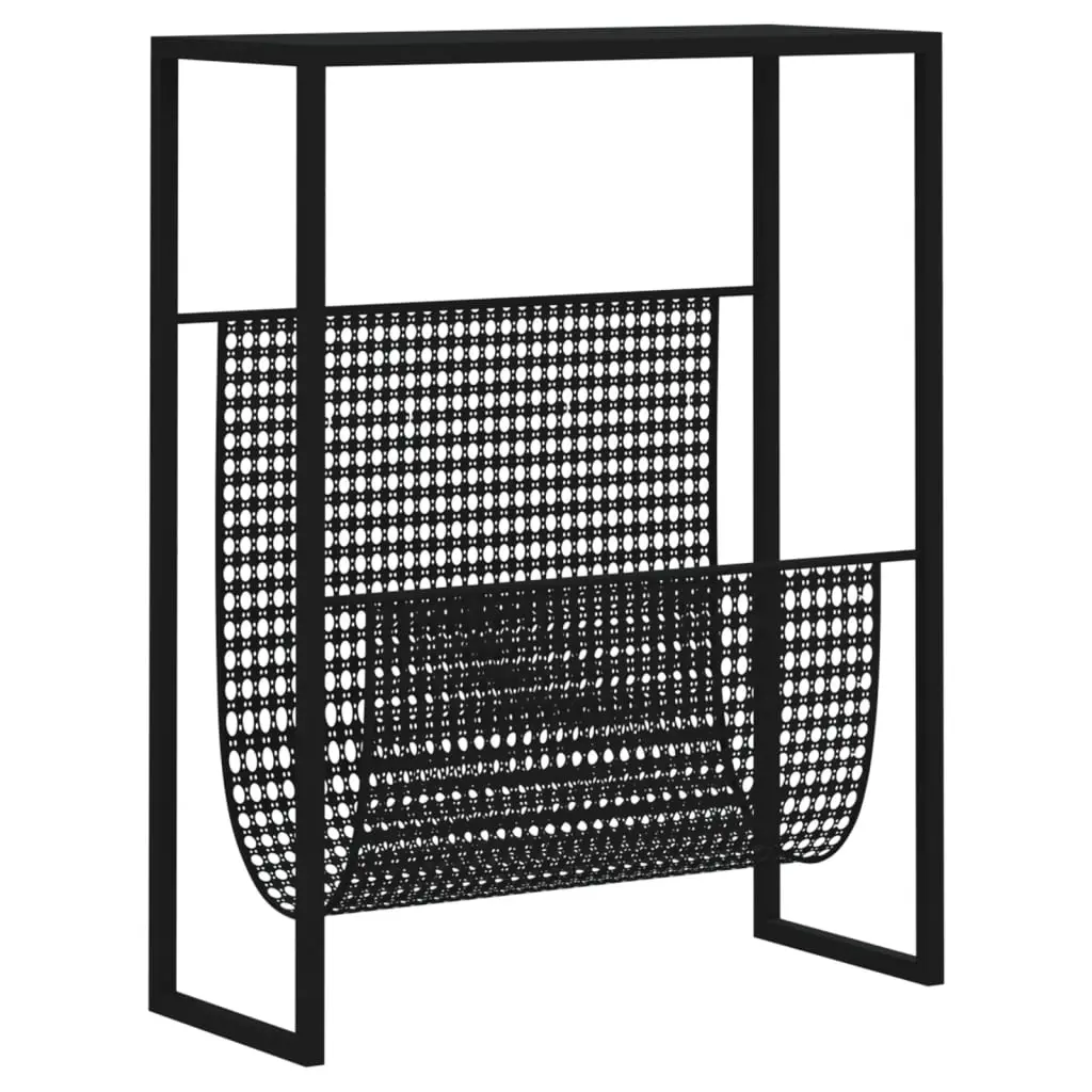 Magazine Rack Black 35x15x45 cm Steel 331668 - Furniture