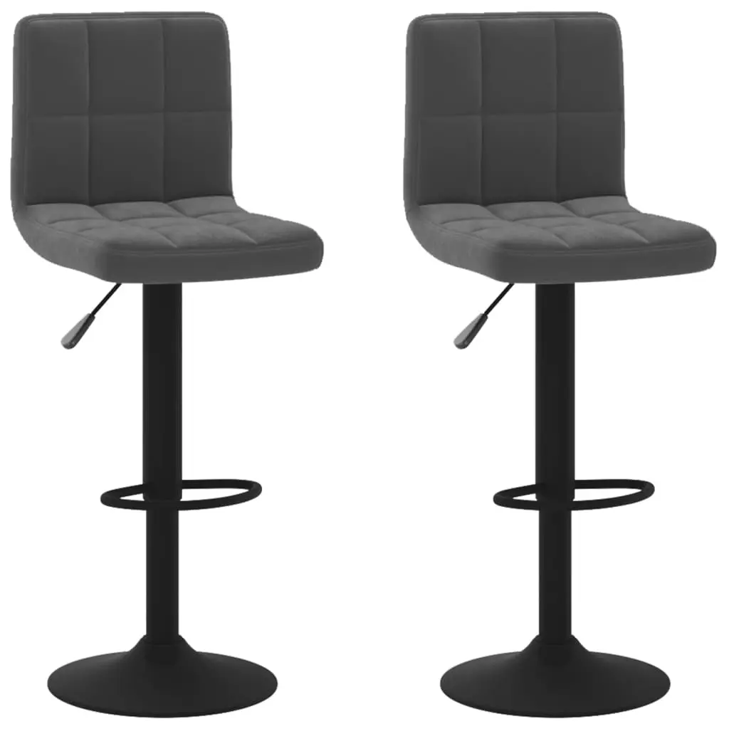 Bar Stools 2 pcs Black Velvet 334302 - Furniture