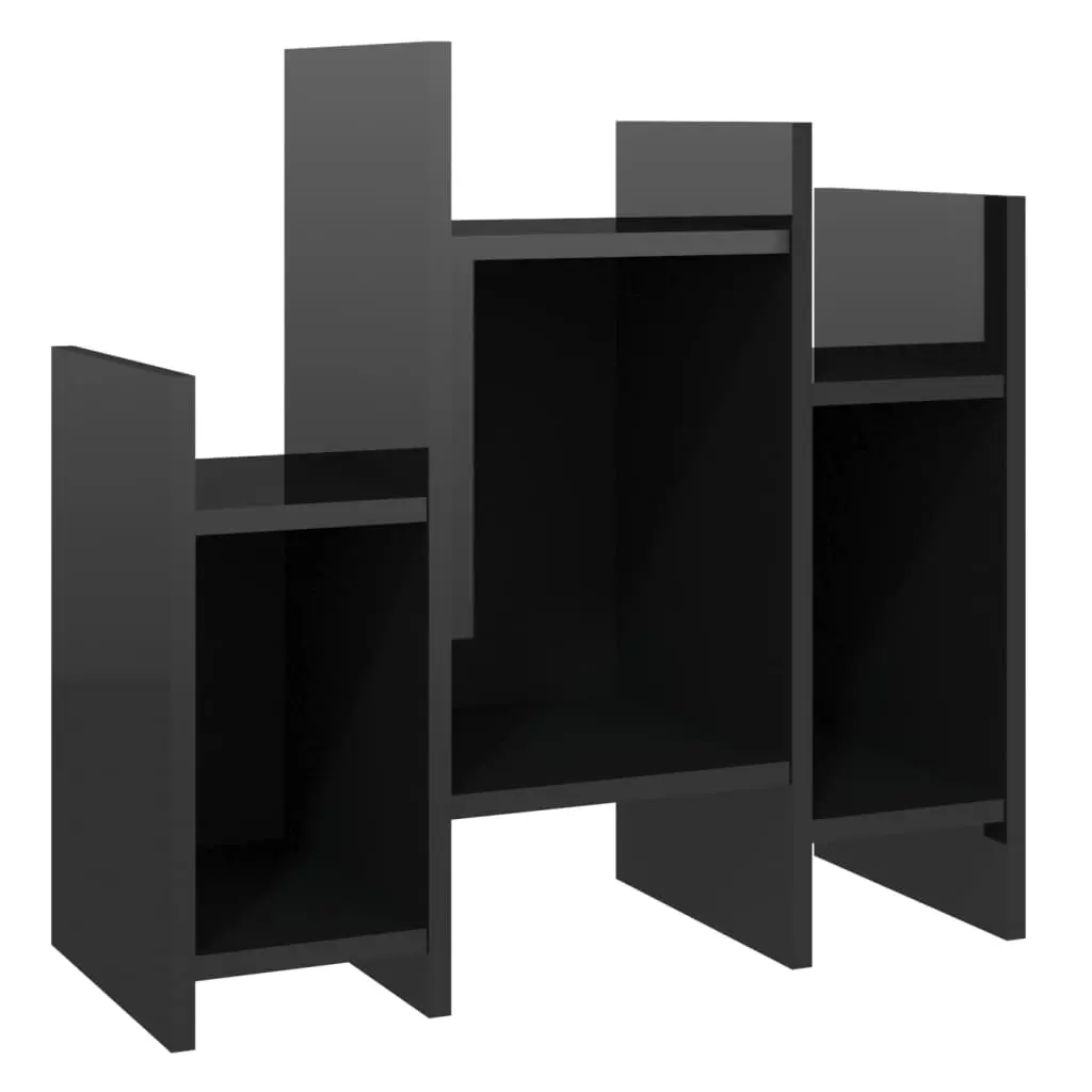 Side Cabinet High Gloss Black 60x26x60 cm Engineered Wood 806290 - Furniture