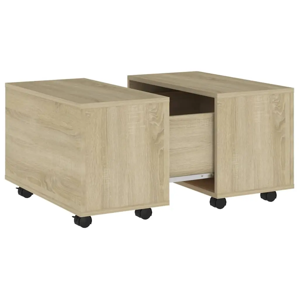 Coffee Table Sonoma Oak 60x60x38 cm Engineered Wood 806861 - Furniture