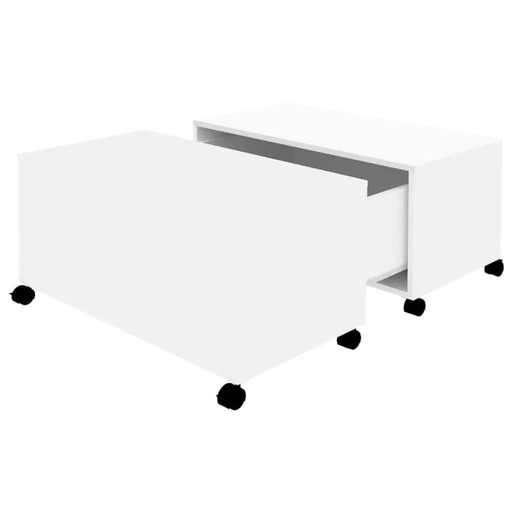 Coffee Table White 75x75x38 cm Engineered Wood 806867 - Furniture