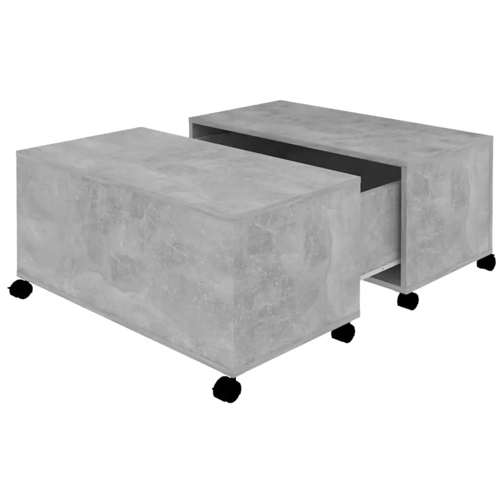 Coffee Table Concrete Grey 75x75x38 cm Engineered Wood 806871 - Furniture