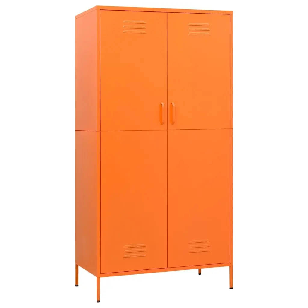 Wardrobe Orange 90x50x180 cm Steel 336246 - Furniture