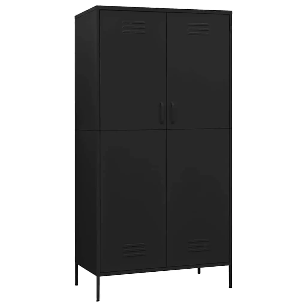 Wardrobe Black 90x50x180 cm Steel 336250 - Furniture