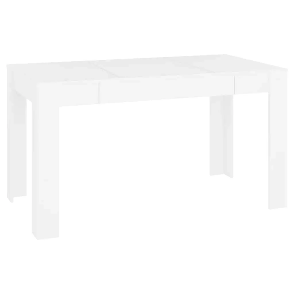 Dining Table White 140x74.5x76 cm Engineered Wood 804202 - Furniture