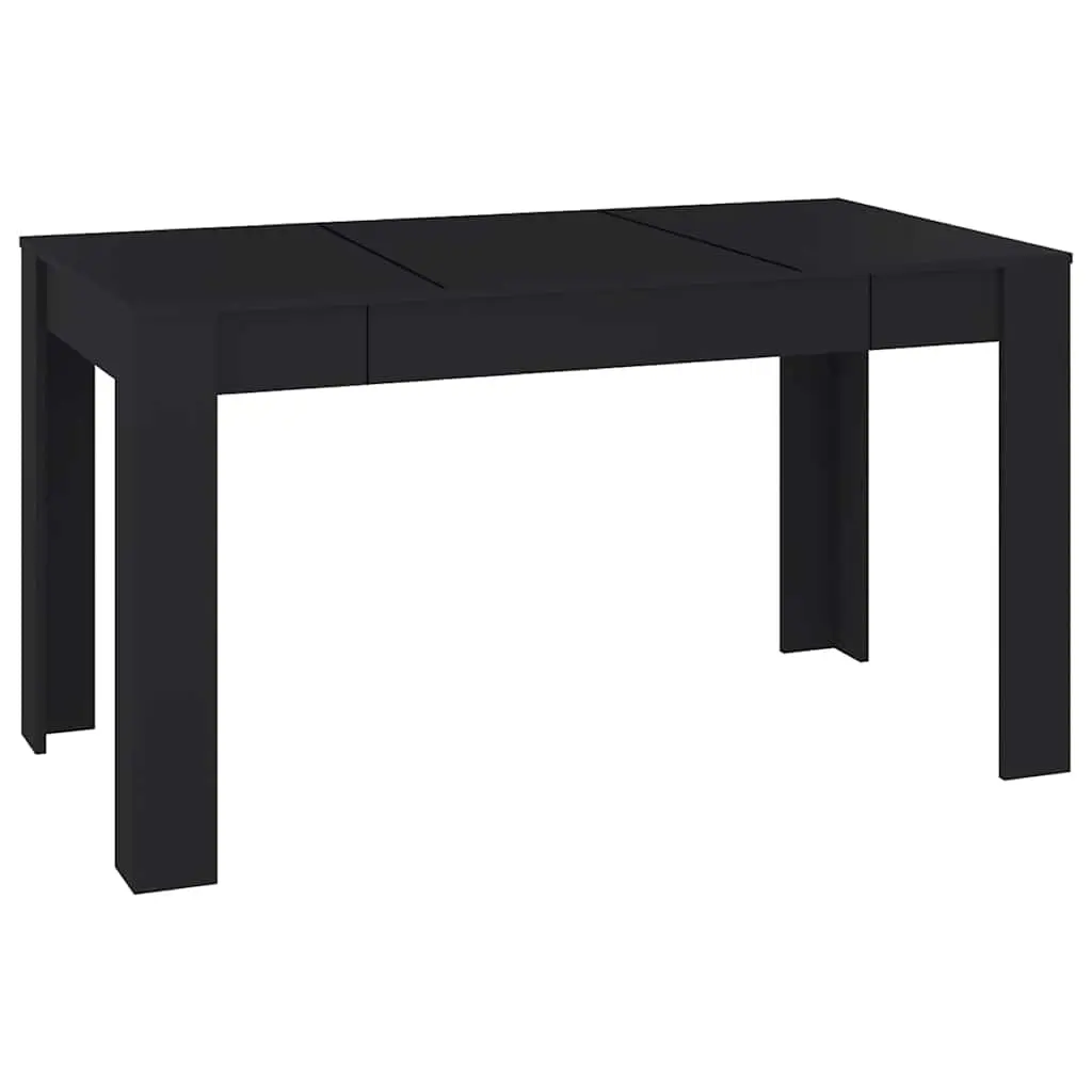 Dining Table Black 140x74.5x76 cm Engineered Wood 804203 - Furniture