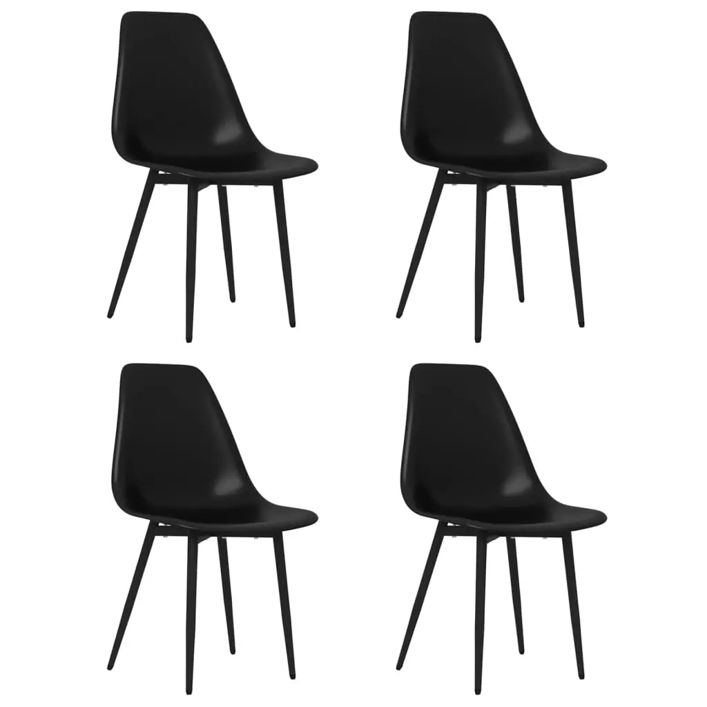 Dining Chairs 4 pcs Black PP 338045 - Furniture