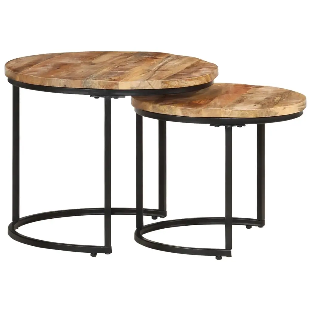 Nesting Tables 2 pcs Solid Wood Mango 337999 - Furniture