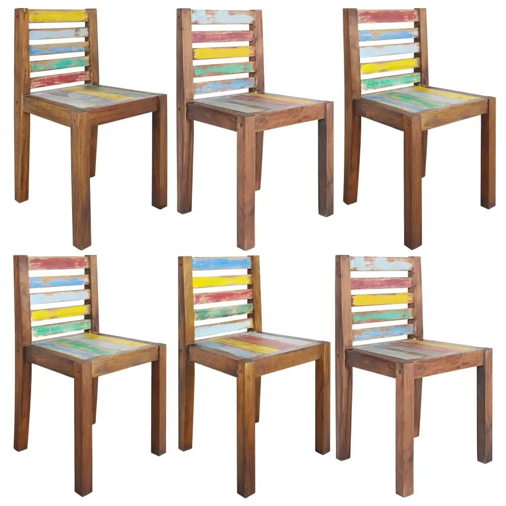 Dining Chairs 6 pcs Solid Reclaimed Wood 3082891 - Furniture