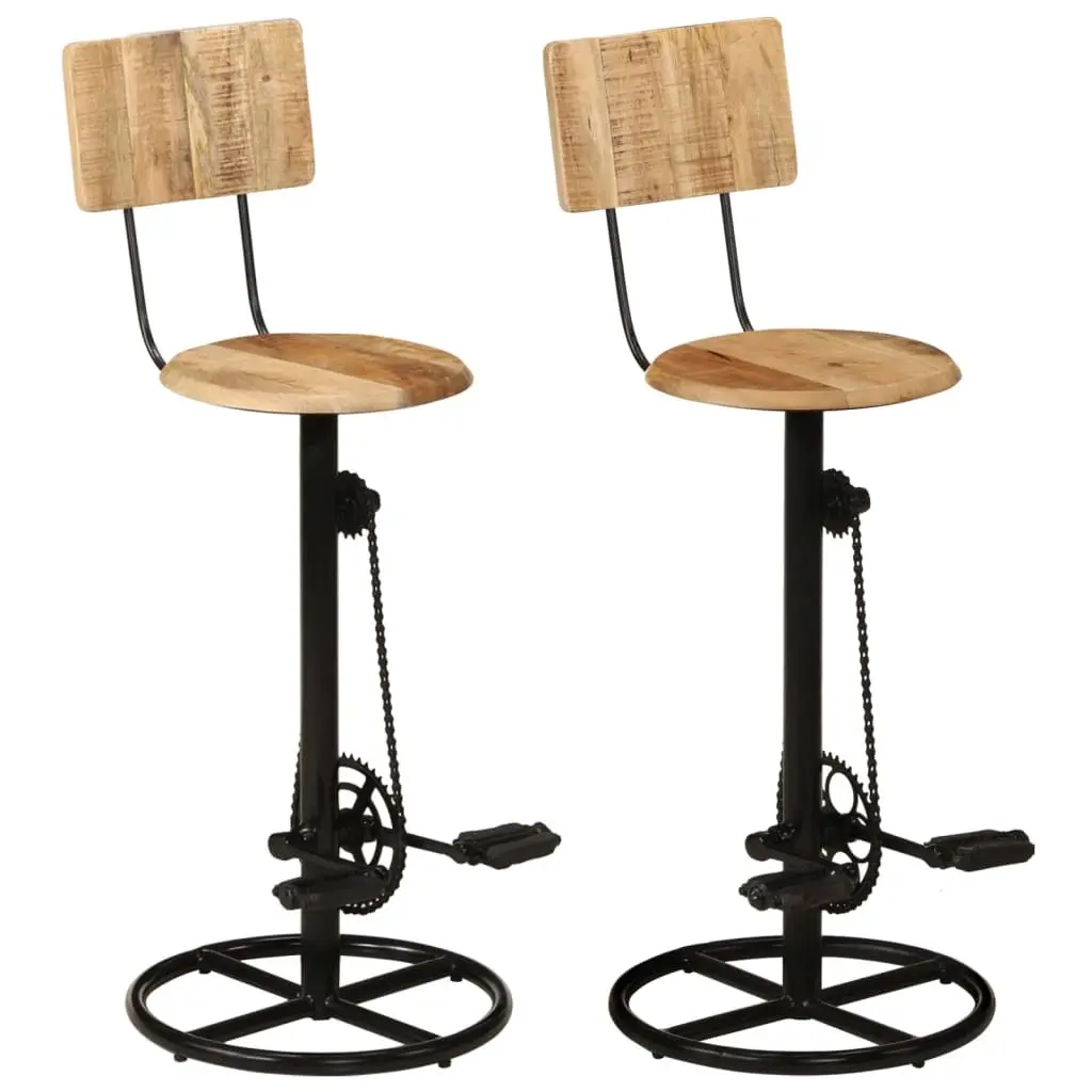 Bar Stools 2 pcs Solid Wood Mango 338218 - Furniture
