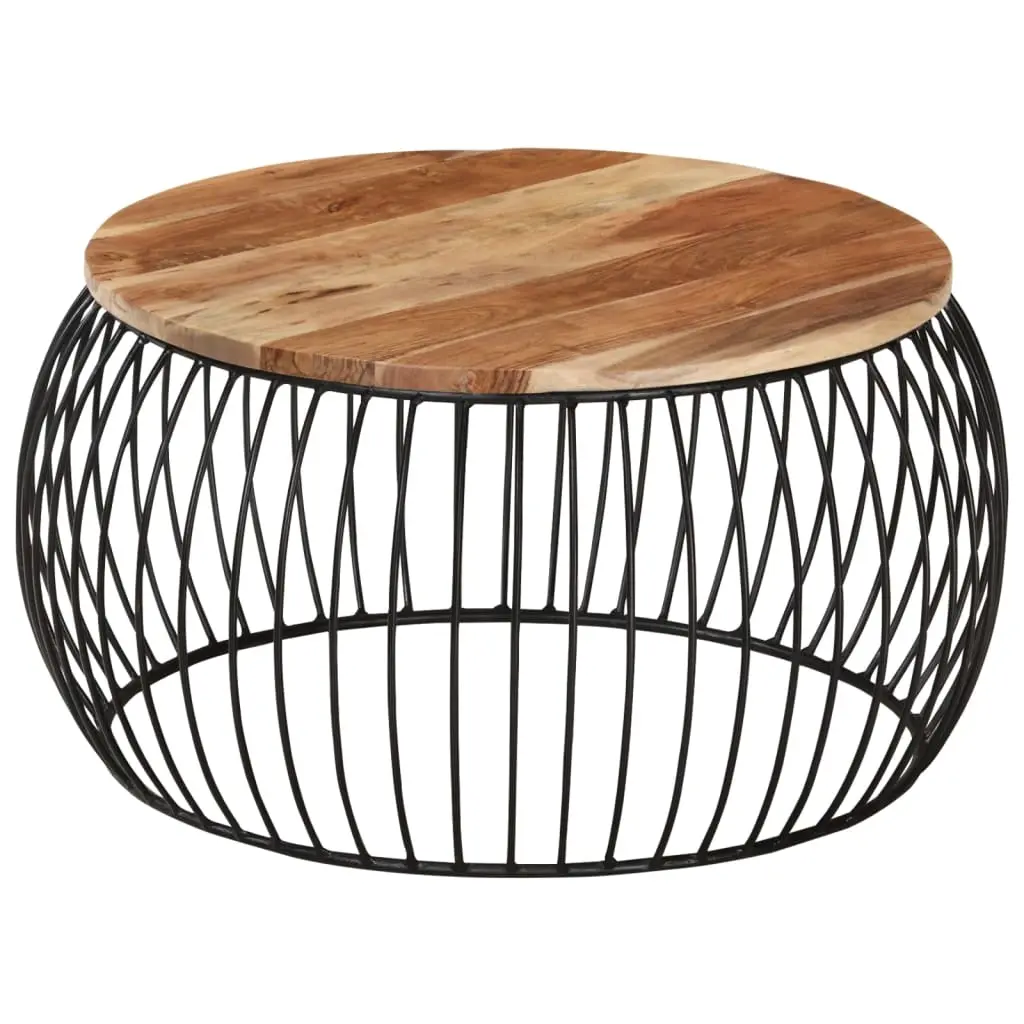 Coffee Table Ø68 cm Solid Acacia Wood 338021 - Furniture