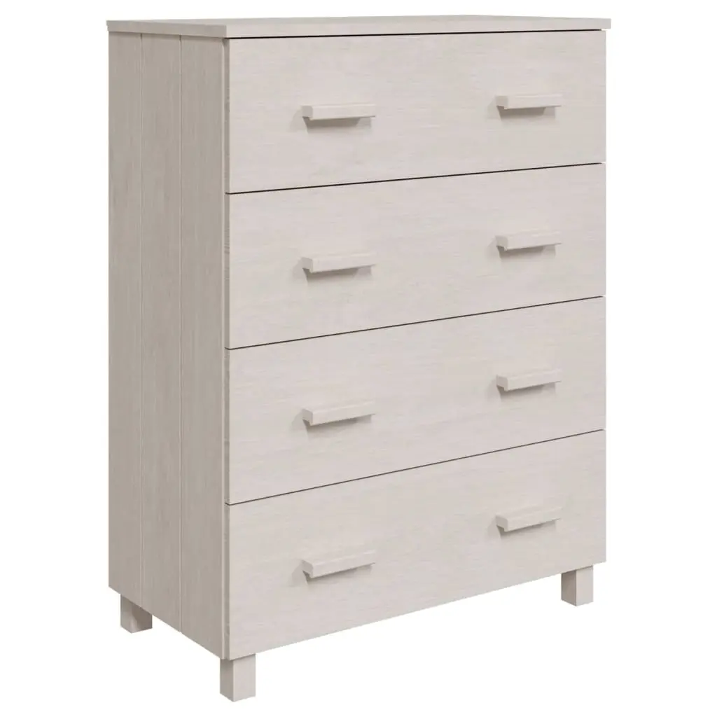 Sideboard HAMAR White 79x40x103.5 cm Solid Wood Pine 340425 - Furniture