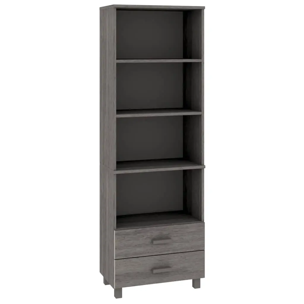 Highboard "HAMAR" Light Grey 60x35x180 cm Solid Wood Pine 340491 - Over 40% off Living Room Furniture