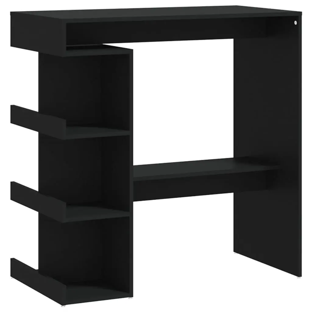 Bar Table with Storage Rack Black 100x50x101.5 cm Engineered Wood 809450 - Furniture