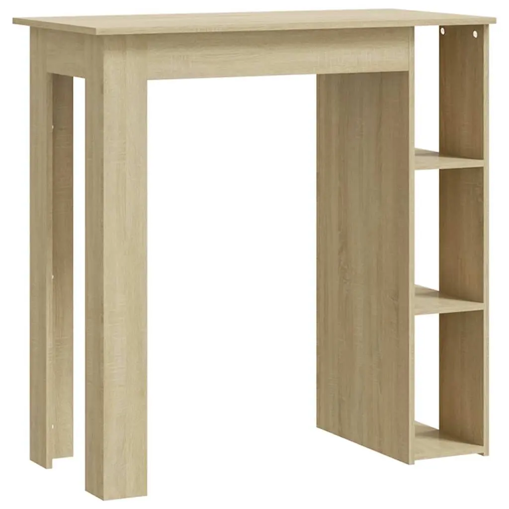 Bar Table with Shelf Sonoma Oak 102x50x103.5 cm Engineered Wood 809461 - Furniture