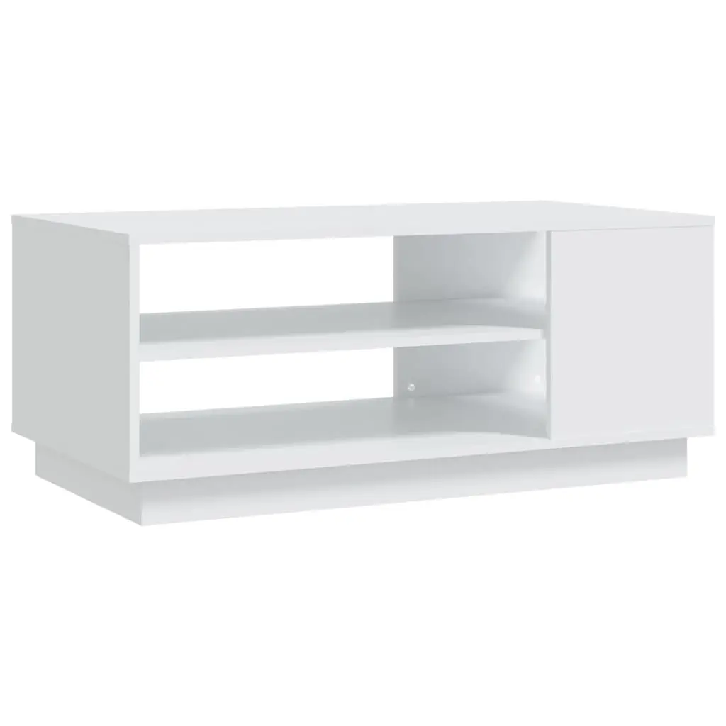 Coffee Table White 102x55x43 cm Engineered Wood 810280 - Furniture