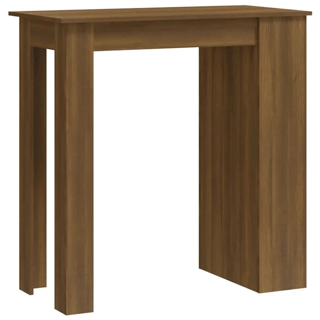 Bar Table with Storage Rack Brown Oak 102x50x103.5 cm Engineered Wood 812968 - Furniture