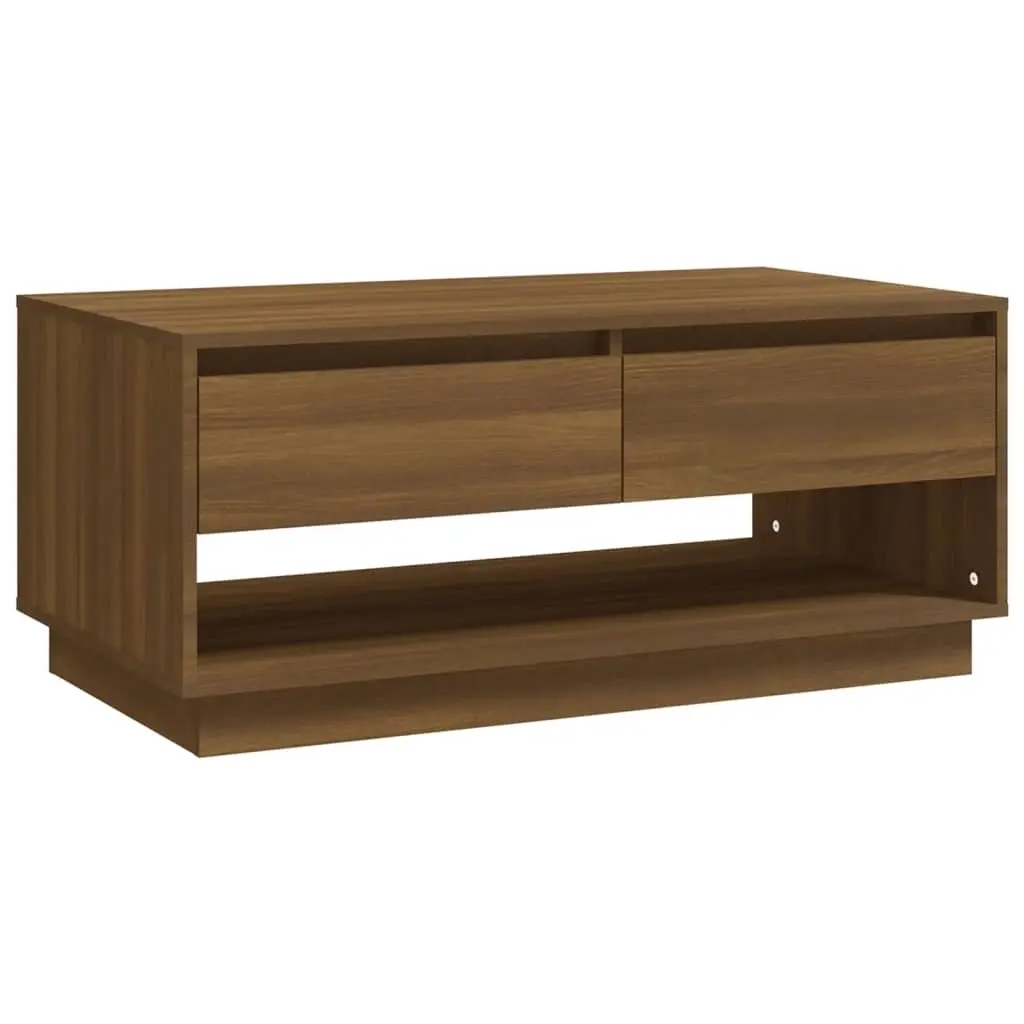 Coffee Table Brown Oak 102.5x55x44 cm Engineered Wood 812980 - Over 40% off Living Room Furniture