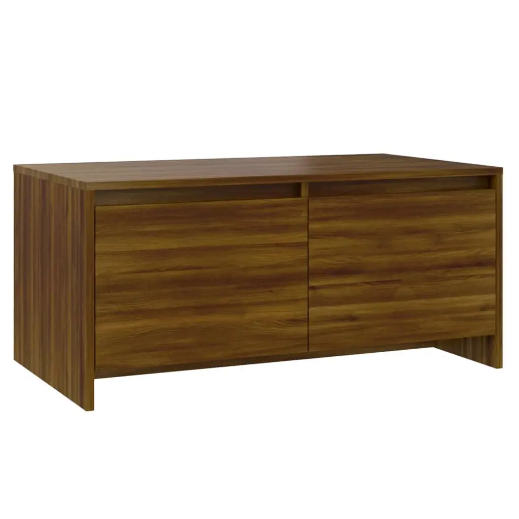 Coffee Table Brown Oak 90x50x41.5 cm Engineered Wood 813031 - Furniture