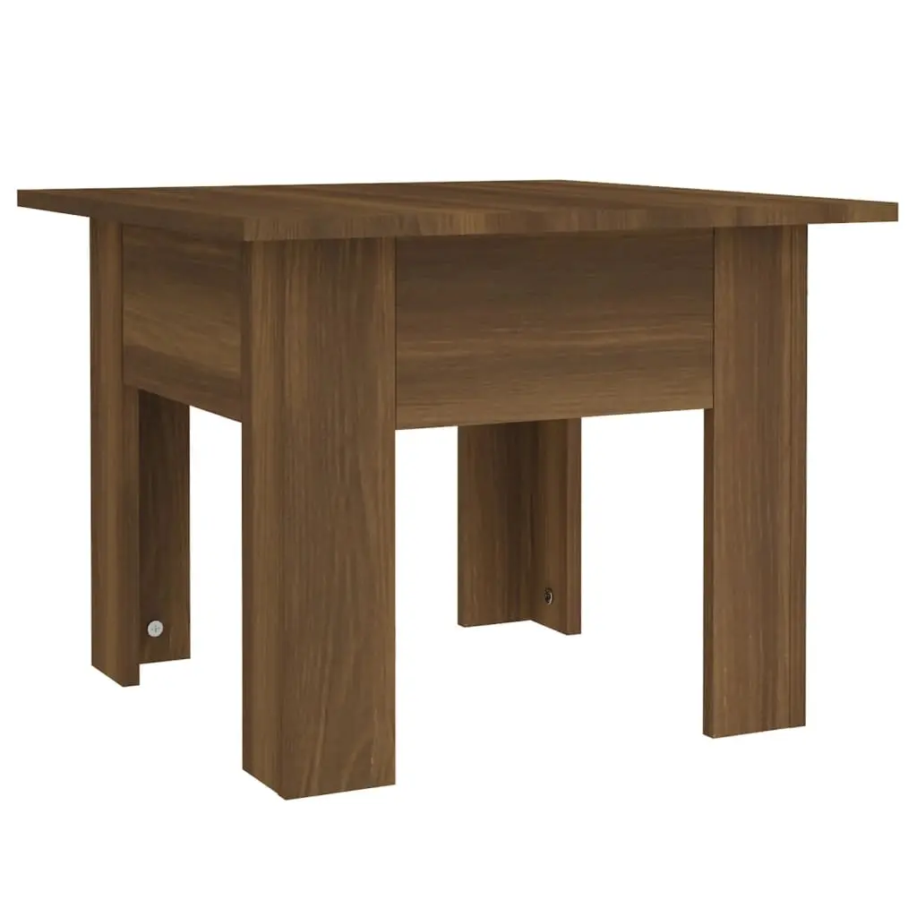 Coffee Table Brown Oak 55x55x42 cm Engineered Wood 813070 - Furniture