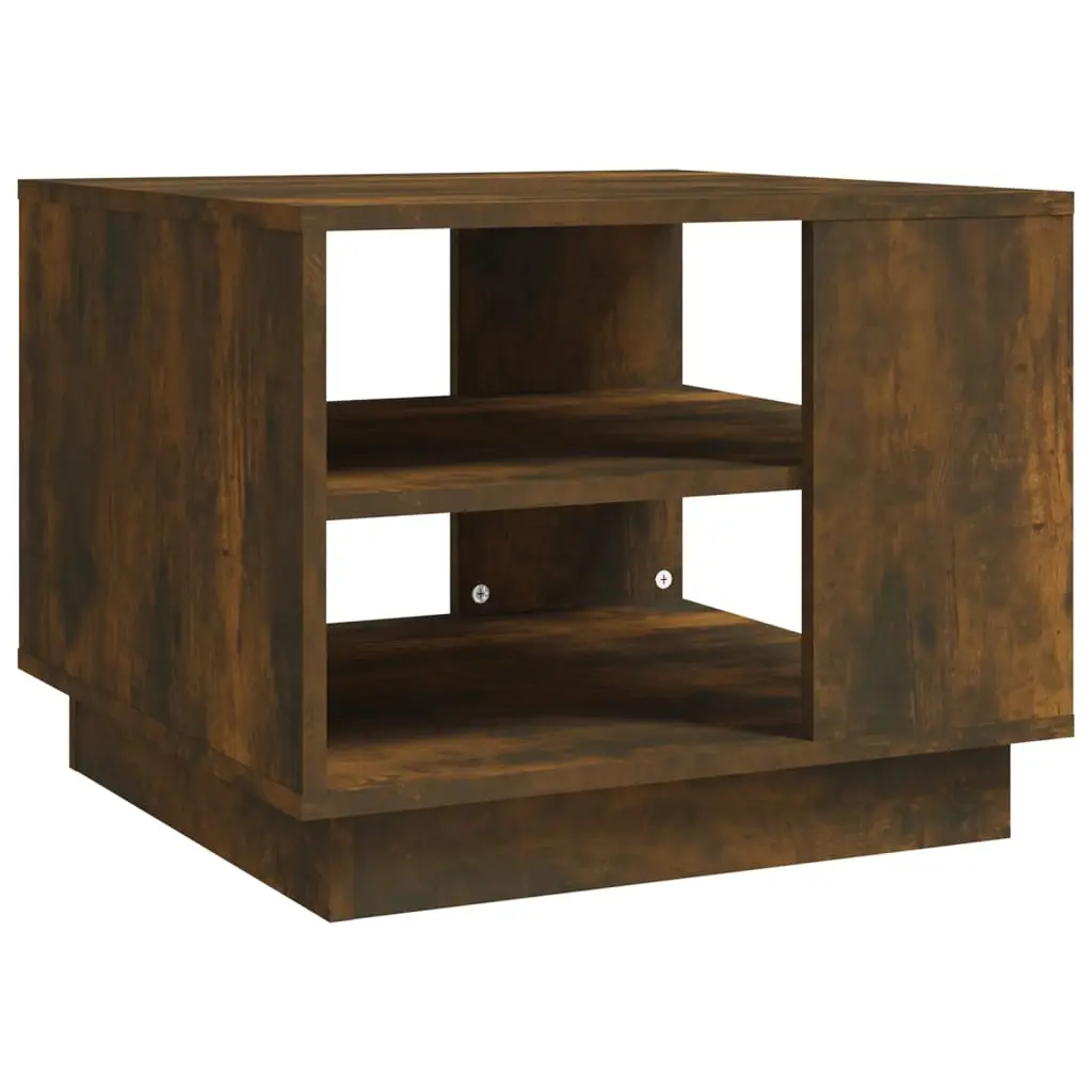 Coffee Table Smoked Oak 55x55x43 cm Engineered Wood 813086 - Furniture