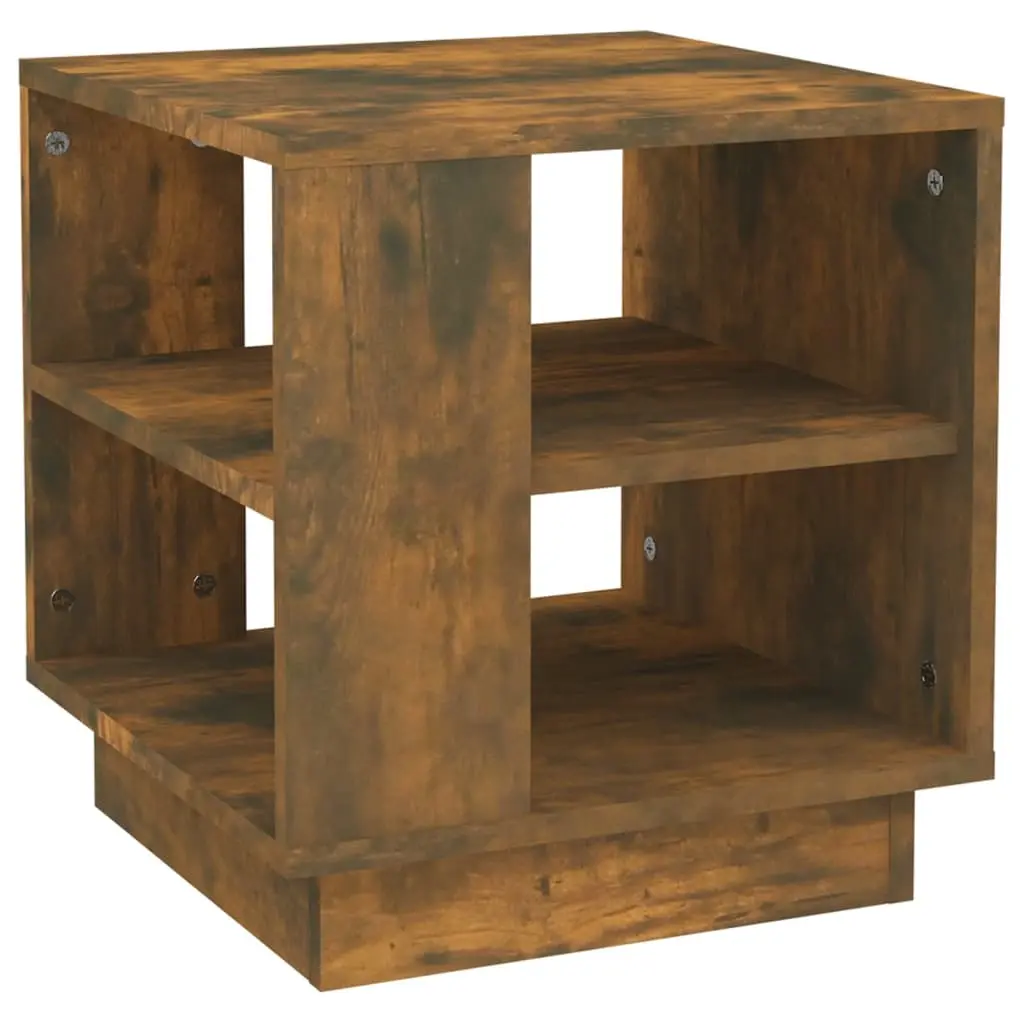 Coffee Table Smoked Oak 40x40x43 cm Engineered Wood 813089 - Furniture