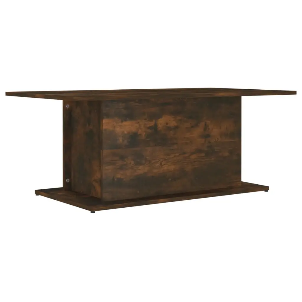 Coffee Table Smoked Oak 102x55.5x40 cm Engineered Wood 813092 - Furniture