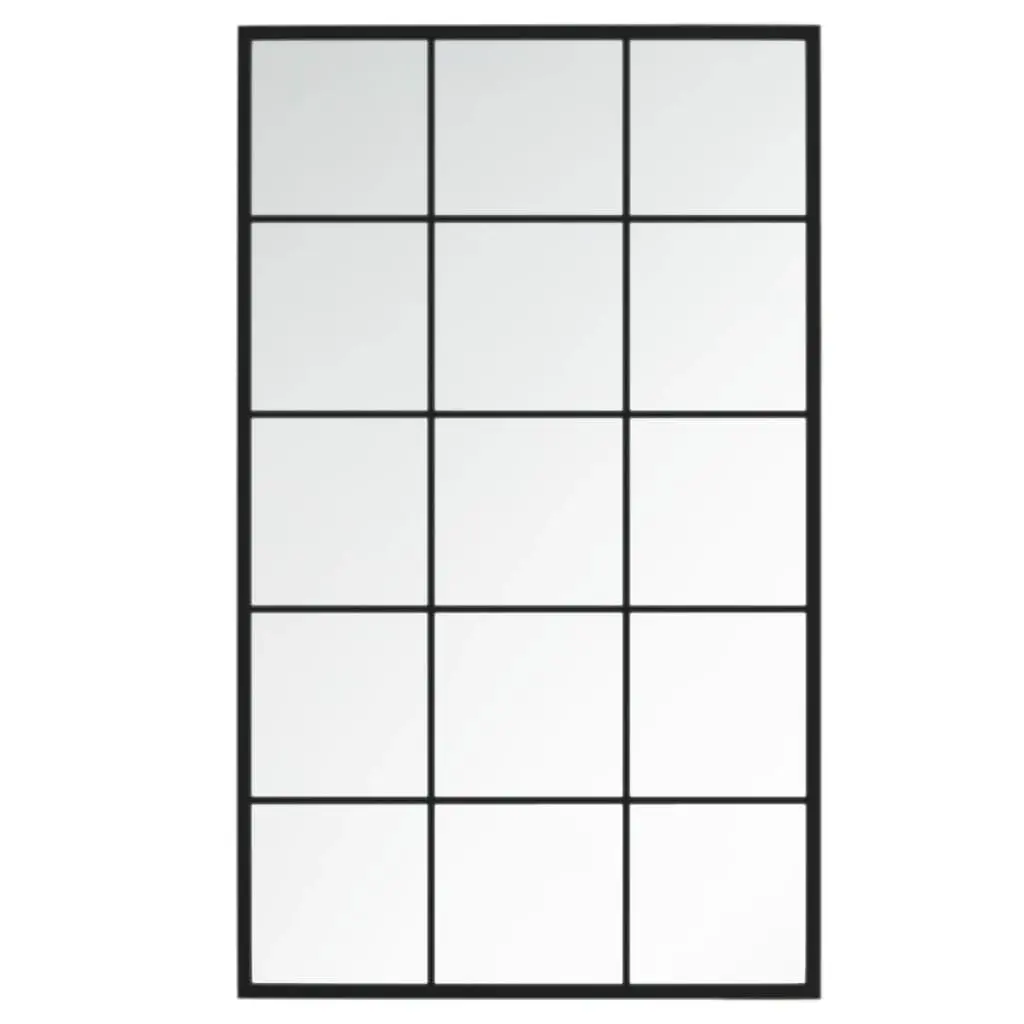 Wall Mirror Black 100x60 cm Metal 342209 - Home & Garden