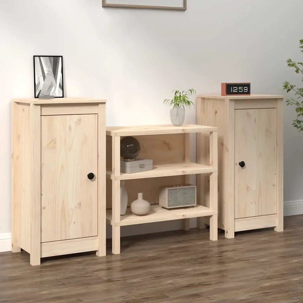 Sideboards 2 pcs 39x35x80 cm Solid Wood Pine 813725 - Furniture