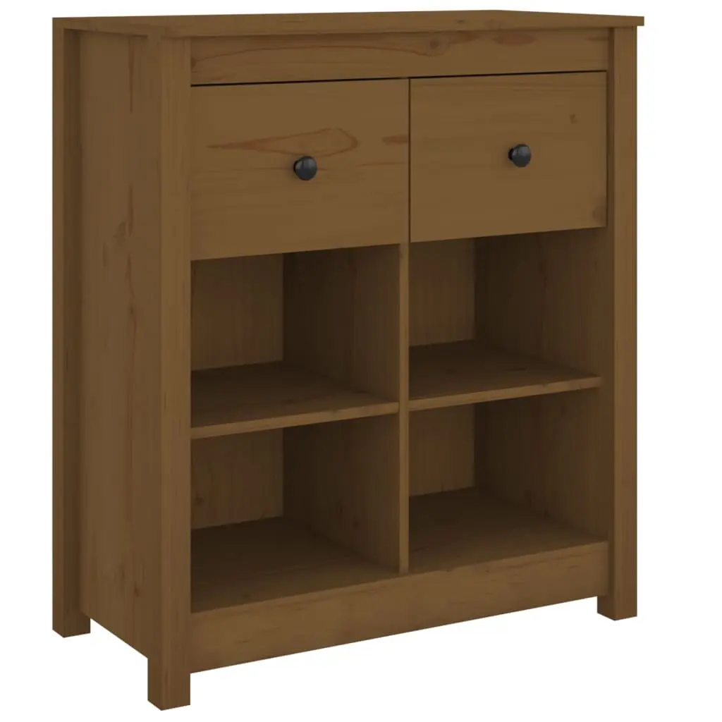 Sideboard Honey Brown 70x35x80 cm Solid Wood Pine 813767 - Furniture