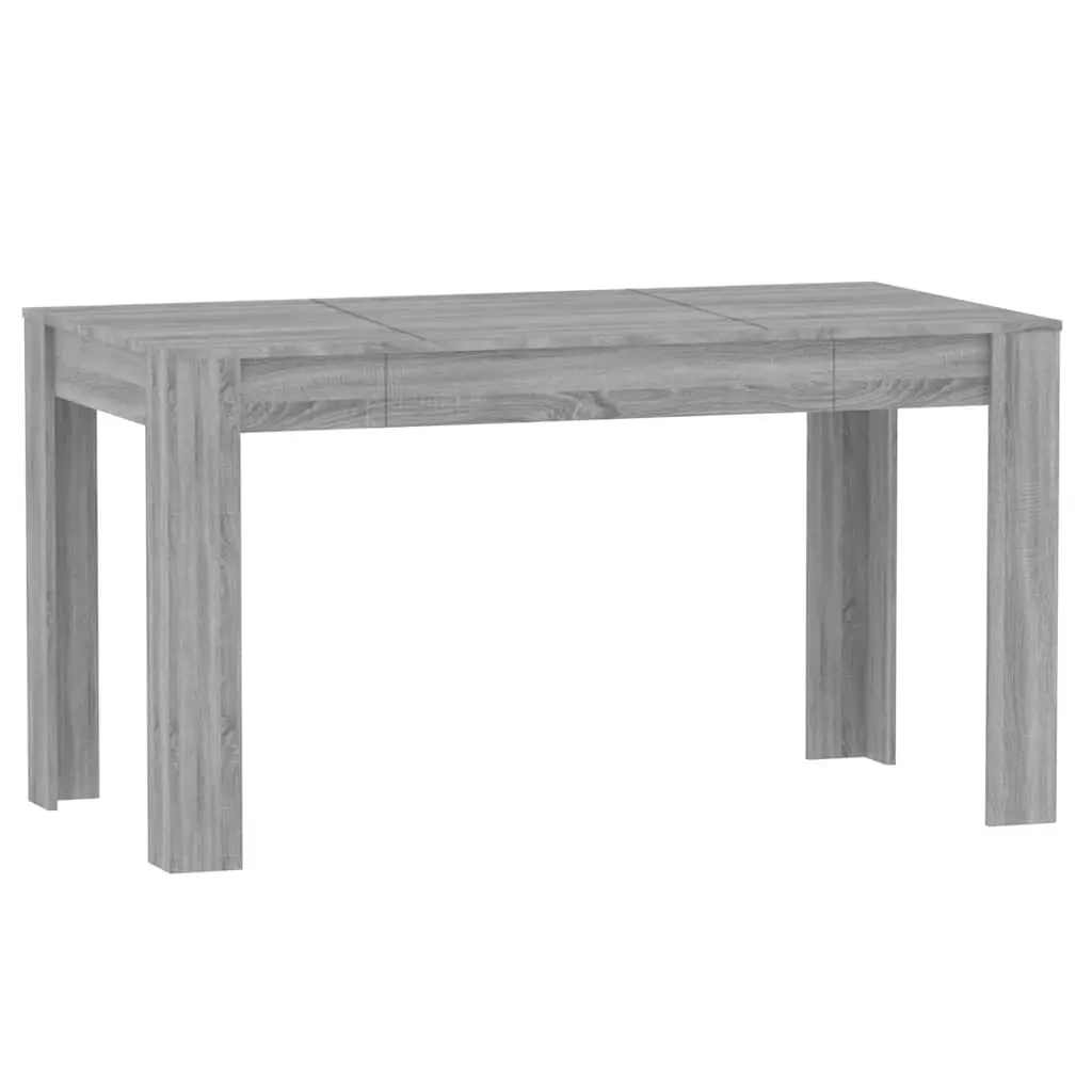 Dining Table Grey Sonoma 140x74.5x76 cm Engineered Wood 815199 - Furniture
