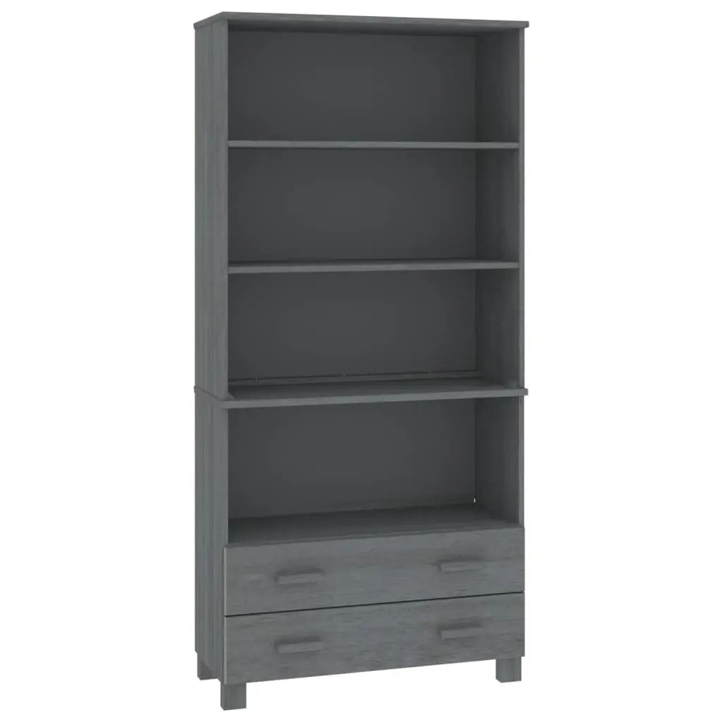 Highboard "HAMAR" Solid Wood Pine Dark Grey 3100936 - Furniture