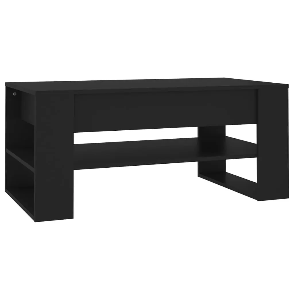 Coffee Table Black 102x55x45 cm Engineered Wood 810900 - Furniture