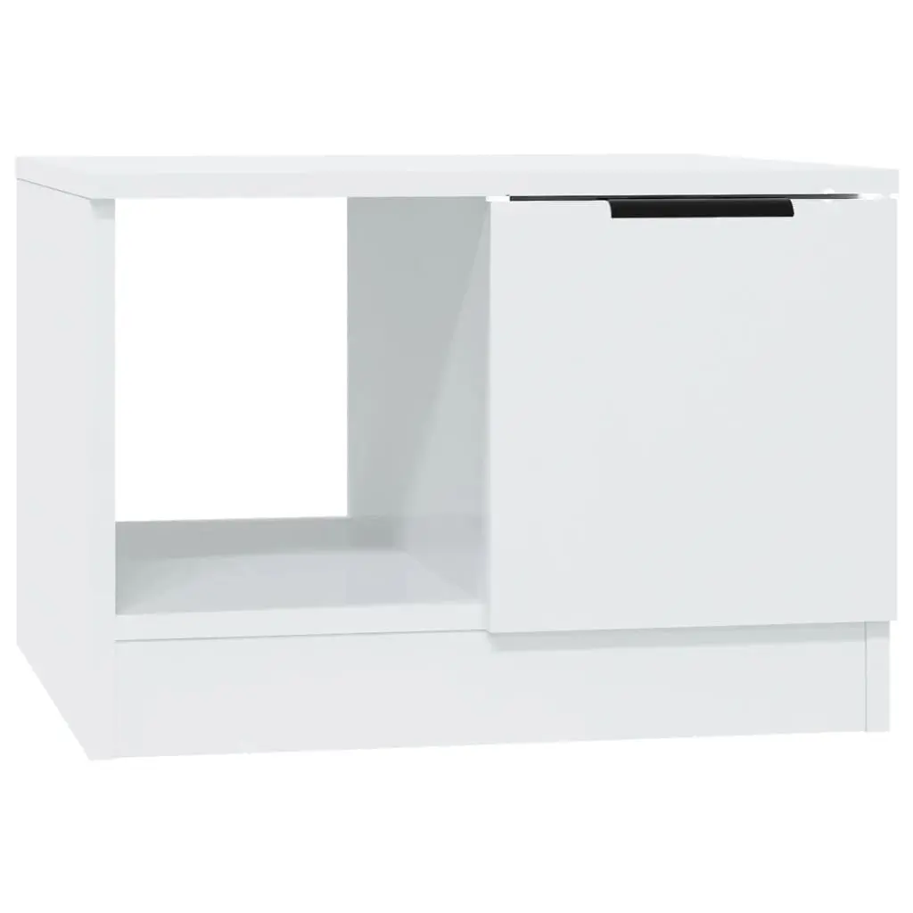 Coffee Table High Gloss White 50x50x36 cm Engineered Wood 811346 - Furniture