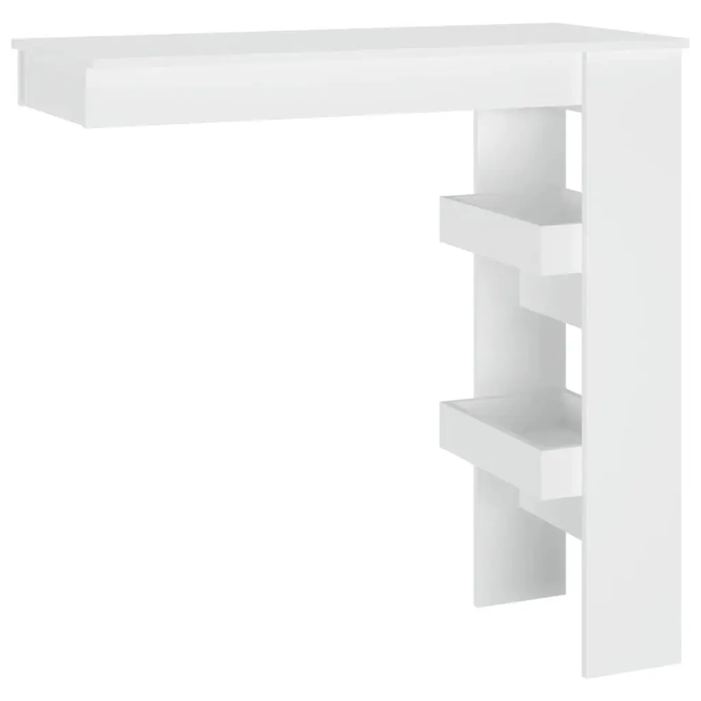 Wall Bar Table White 102x45x103.5 cm Engineered Wood 811781 - Furniture