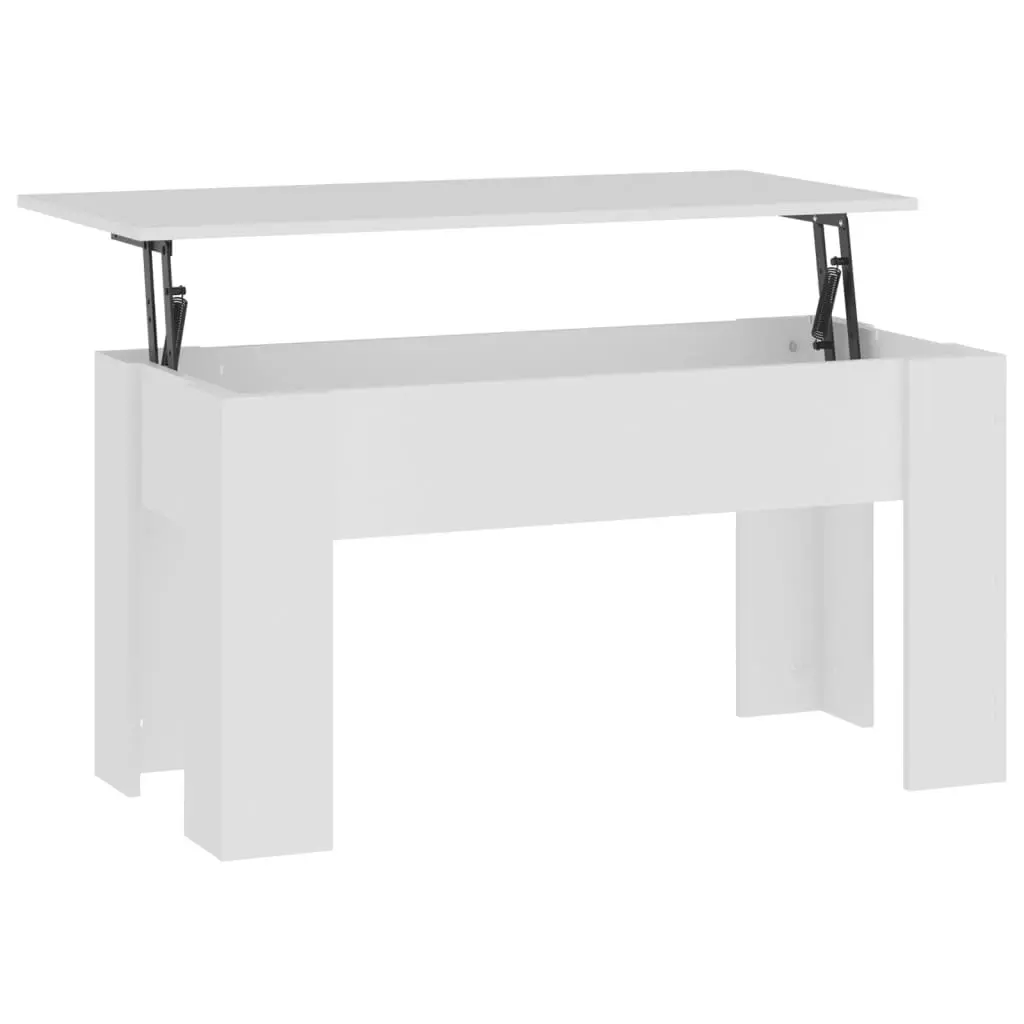 Coffee Table White 101x49x52 cm Engineered Wood 809683 - Furniture
