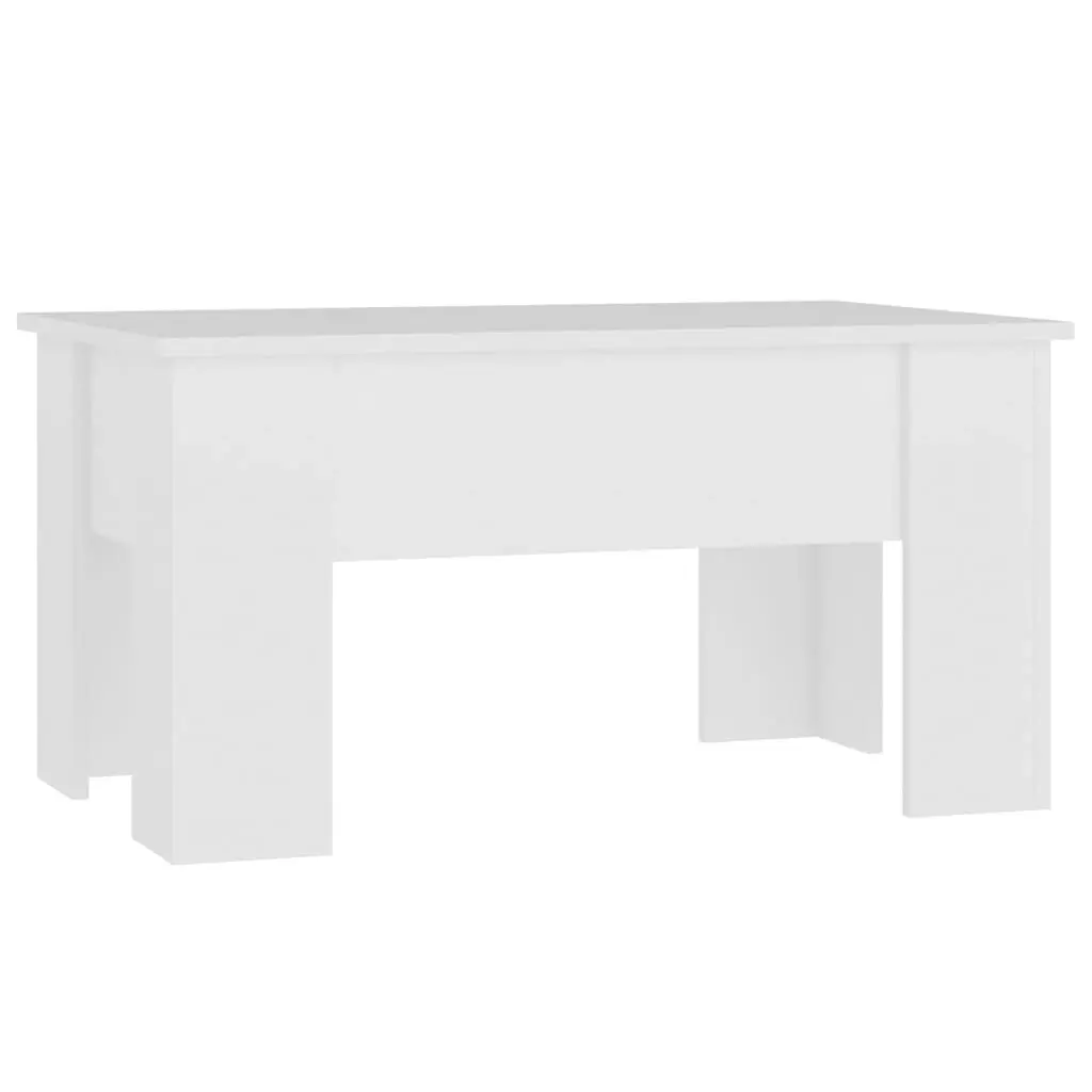 Coffee Table White 79x49x41 cm Engineered Wood 809692 - Furniture